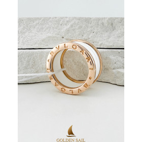 Каблучка із червоного золота з керамікою BVLGARI